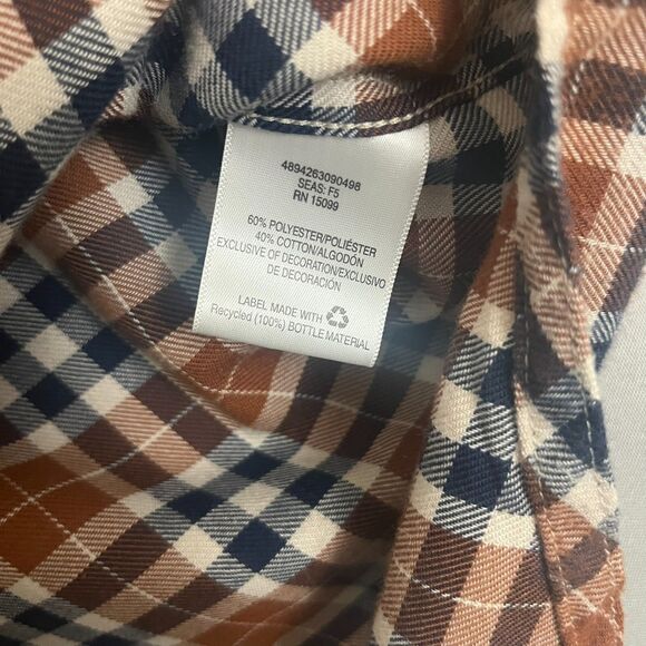 Outdoor Life Men's Medium Performance Flannel Shirt Moisture Wicking Quick Dry - Picture 4 of 7